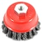 Forney Cup Brush, Knotted, 2-3/4 in x .020 in x M10 x 1.25 Arbor 72782 - alternate 1